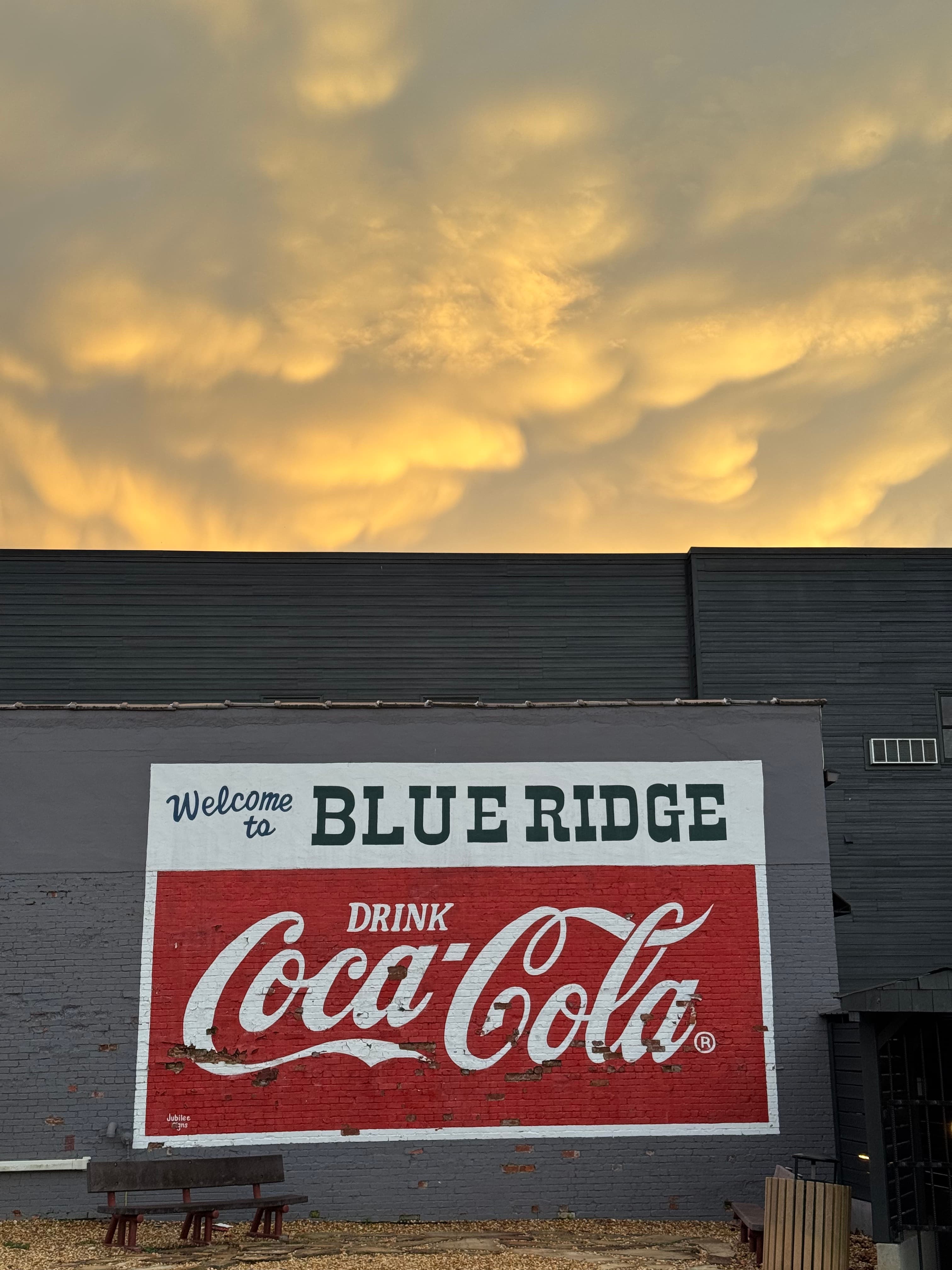 Welcome to Blue Ridge sign downtown